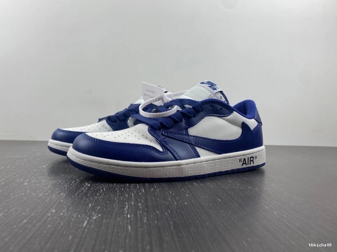 Rep TBkick JORDAN DM7890-101 SCOTT X CUSTOM X OFF-WHITE AIR 1 TRAVIS 0803